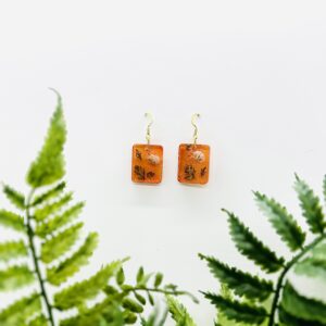 Orange Baby's Breath Earrings